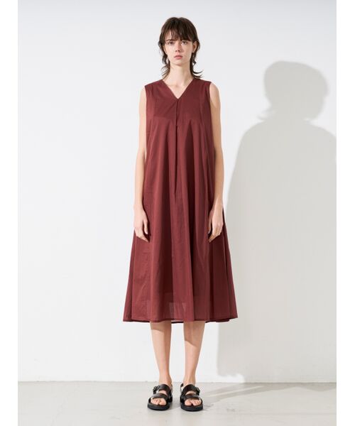 three dots / スリードッツ ドレス | Cotton loan a-line dress | 詳細10