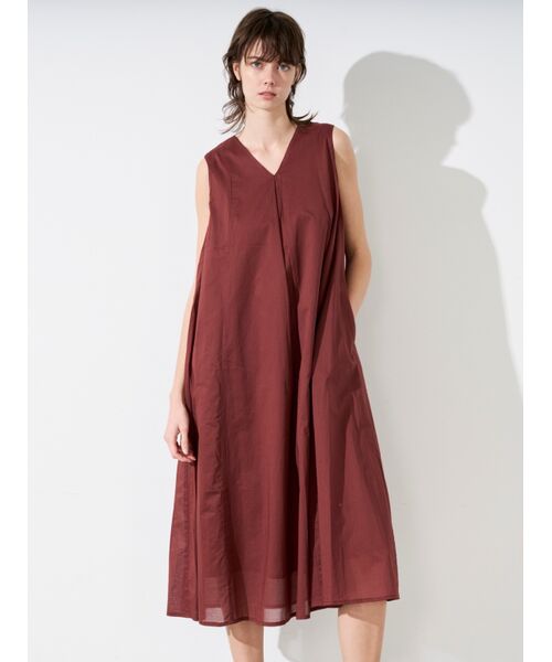 three dots / スリードッツ ドレス | Cotton loan a-line dress | 詳細6