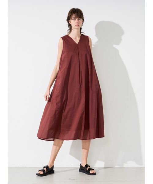 three dots / スリードッツ ドレス | Cotton loan a-line dress | 詳細8