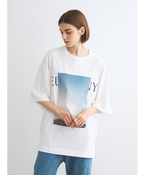 EZ MOMENT Graphic tee shirt （Tシャツ）｜three dots / スリードッツ ファッション通販  タカシマヤファッションスクエア