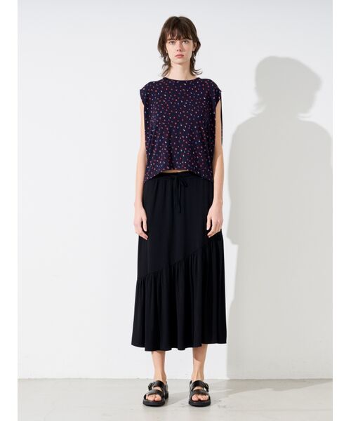 three dots / スリードッツ スカート | Travel line asymmetry skirt | 詳細9