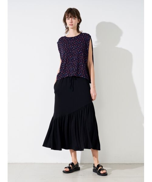 three dots / スリードッツ スカート | Travel line asymmetry skirt | 詳細7