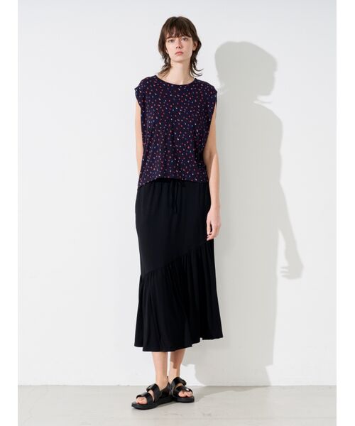 three dots / スリードッツ スカート | Travel line asymmetry skirt | 詳細8