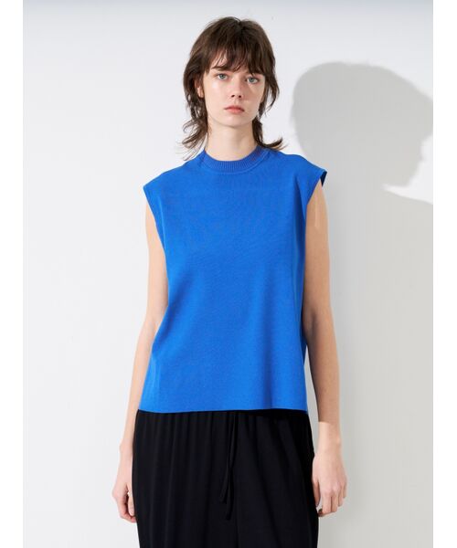 three dots / スリードッツ ニット・セーター | Sleek sweater sleeveless top | 詳細6