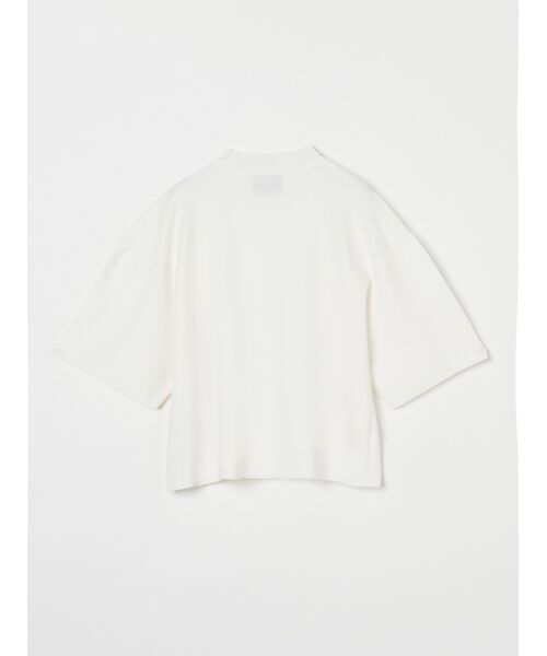 three dots / スリードッツ Tシャツ | Sleek sweater s/s knitted tshirt | 詳細1