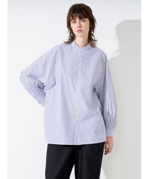 three dots / スリードッツ その他トップス | Broad shirt oversized shirt | 詳細10