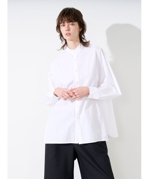 three dots / スリードッツ その他トップス | Broad shirt oversized shirt | 詳細6