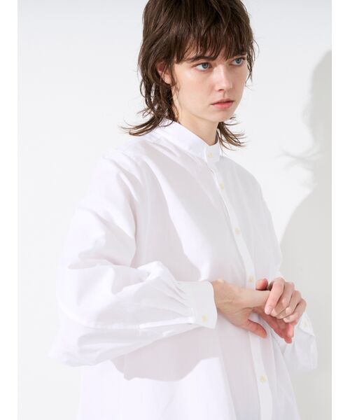 three dots / スリードッツ その他トップス | Broad shirt oversized shirt | 詳細7