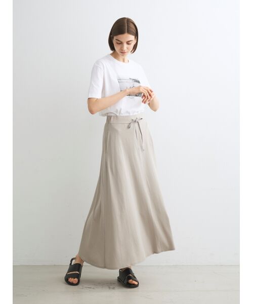 three dots / スリードッツ スカート | Long staple yarn skirt | 詳細8