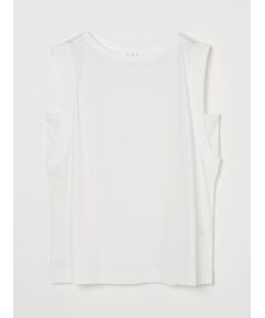 three dots / スリードッツ タンクトップ | Silky paper cotton tank