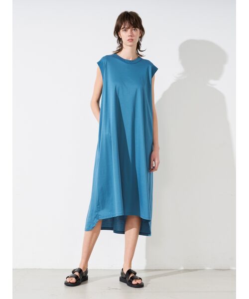 three dots / スリードッツ ドレス | Silky paper cotton dress | 詳細6