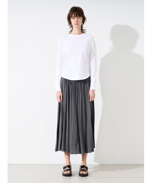 three dots / スリードッツ Tシャツ | Sanded jersey long t-shirt | 詳細10