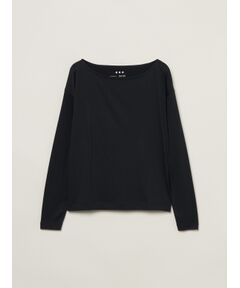 Sanded jersey l/s boatneck tee