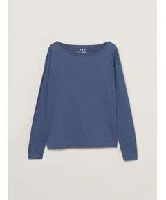 Sanded jersey l/s boatneck tee