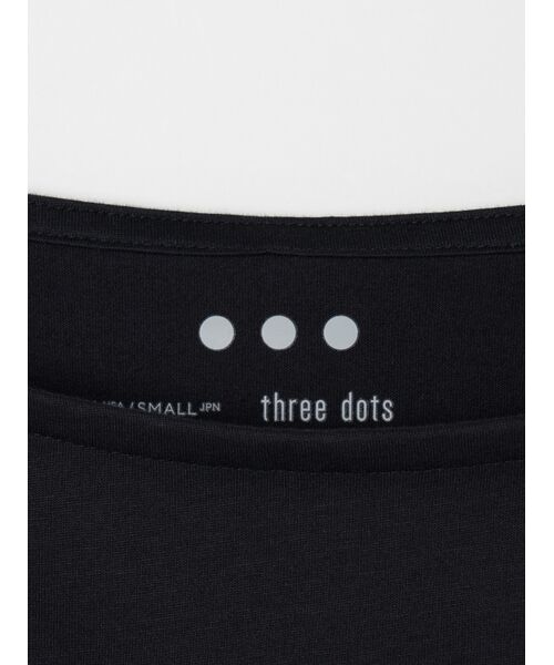 three dots / スリードッツ Tシャツ | Sanded jersey l/s boatneck tee | 詳細3
