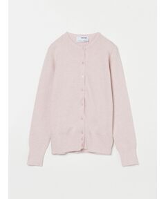 Cotton melange smooth button cardigan