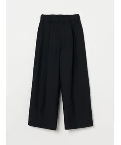 Wool twill wide pant