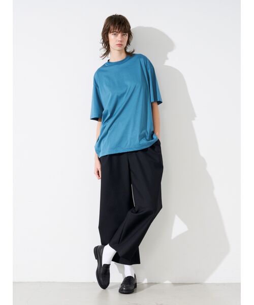 three dots / スリードッツ その他パンツ | Wool twill wide pant | 詳細8