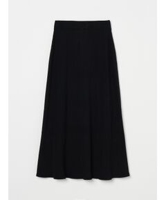 Moist rib A-line skirt