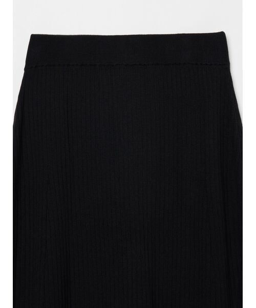 three dots / スリードッツ スカート | Moist rib A-line skirt | 詳細2