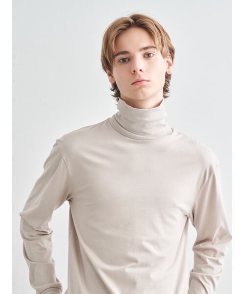 three dots / スリードッツ Tシャツ | Men's Sanded jersey turtle neck | 詳細8