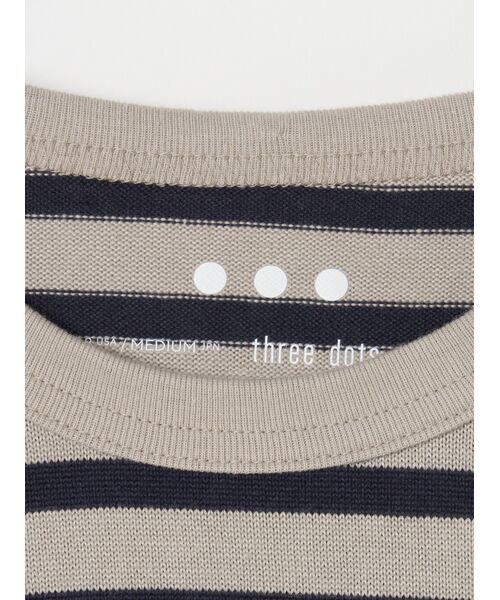 three dots / スリードッツ Tシャツ | Men's border l/s crew neck | 詳細5