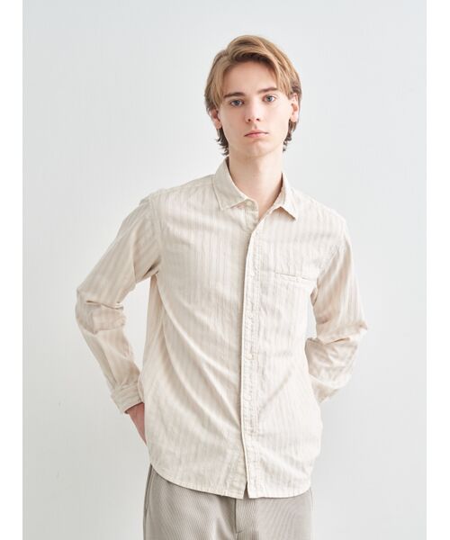three dots / スリードッツ シャツ・ブラウス | Men's piece dyed shirts l/s | 詳細6