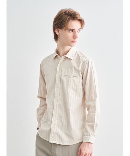 three dots / スリードッツ シャツ・ブラウス | Men's piece dyed shirts l/s | 詳細7