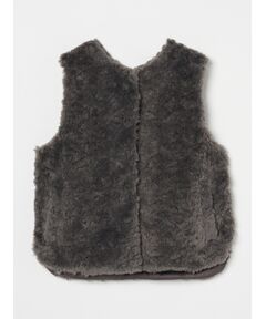 Upcycled eco fur outer vest