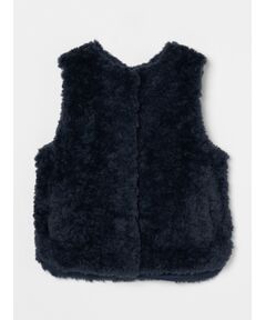 Upcycled eco fur outer vest