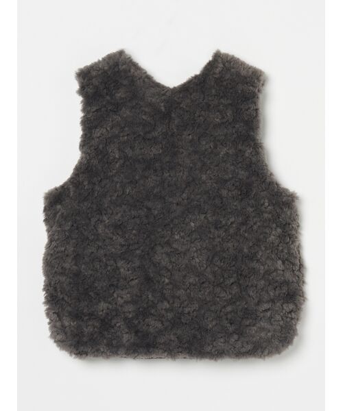 three dots / スリードッツ その他アウター | Upcycled eco fur outer vest | 詳細1