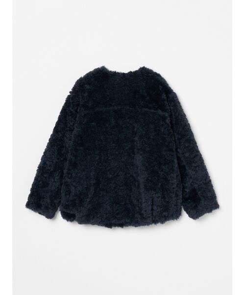 Upcycled eco fur short coat