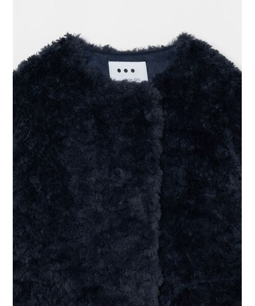 three dots / スリードッツ その他アウター | Upcycled eco fur short coat | 詳細2