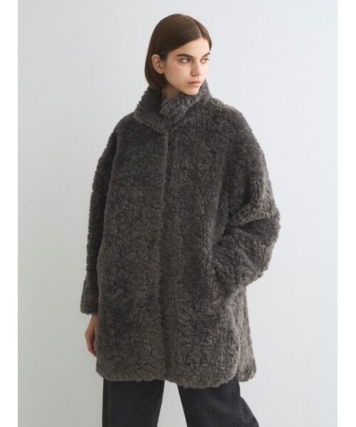 three dots / スリードッツ その他アウター | Upcycled eco fur middle coat | 詳細6