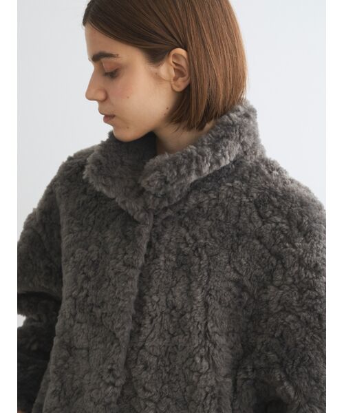 three dots / スリードッツ その他アウター | Upcycled eco fur middle coat | 詳細8