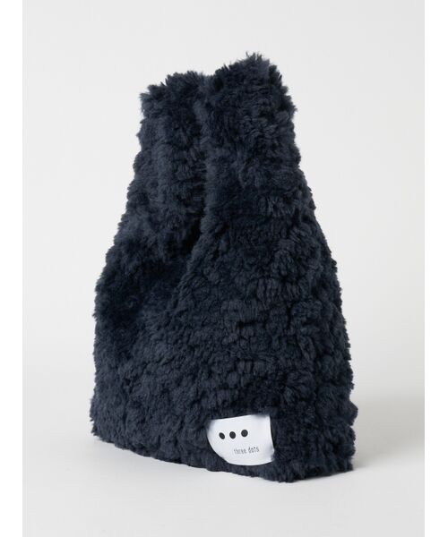 three dots / スリードッツ ショルダーバッグ | Upcycled eco fur market bag | 詳細1
