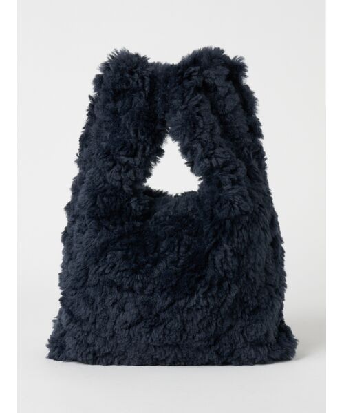 three dots / スリードッツ ショルダーバッグ | Upcycled eco fur market bag | 詳細2
