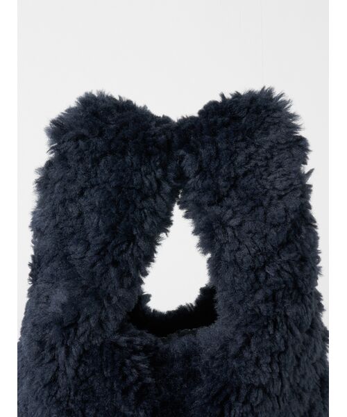 three dots / スリードッツ ショルダーバッグ | Upcycled eco fur market bag | 詳細3
