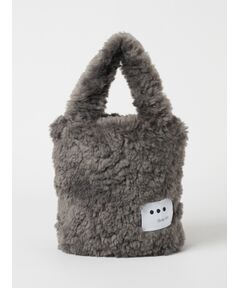 Upcycled eco fur tote bag