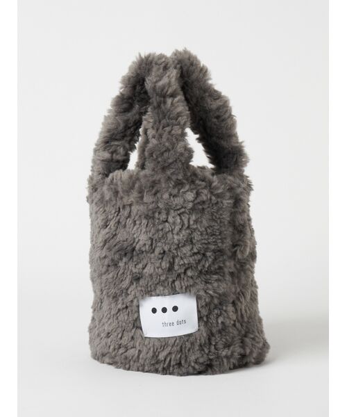 three dots / スリードッツ ショルダーバッグ | Upcycled eco fur tote bag | 詳細1