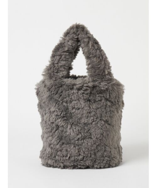 three dots / スリードッツ ショルダーバッグ | Upcycled eco fur tote bag | 詳細2