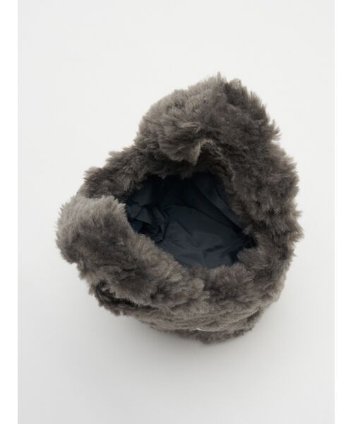three dots / スリードッツ ショルダーバッグ | Upcycled eco fur tote bag | 詳細5