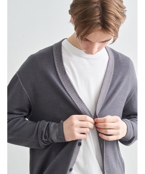 three dots / スリードッツ カーディガン・ボレロ | Unisex piecedyed sweater cardigan | 詳細8