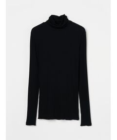 Silk cashmere tee turtle neck