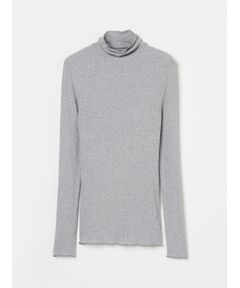 Silk cashmere tee turtle neck