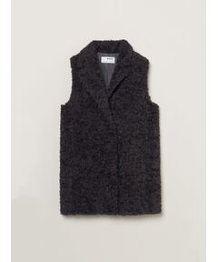 Poodle boa tailored vest