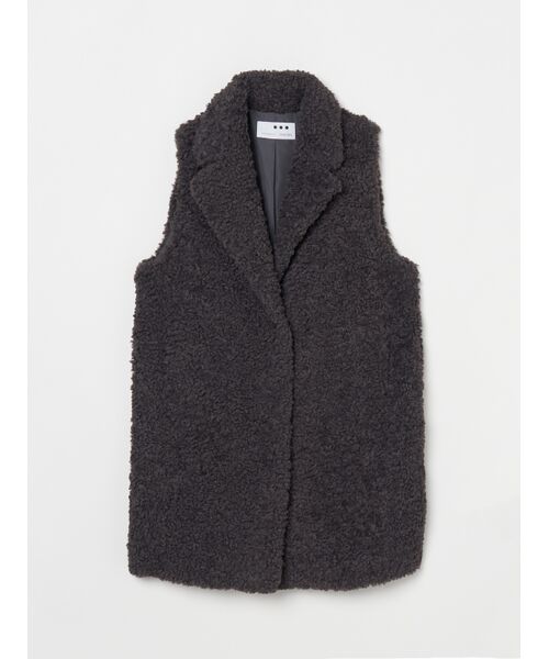 Poodle boa tailored vest （その他アウター）｜three dots