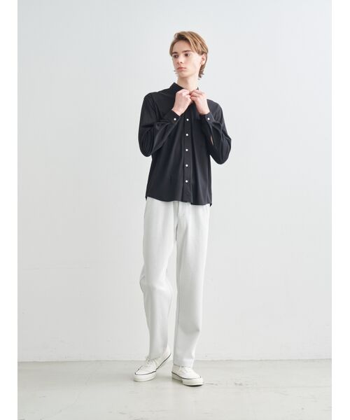 three dots / スリードッツ シャツ・ブラウス | Men's silky paper cotton shirts | 詳細10