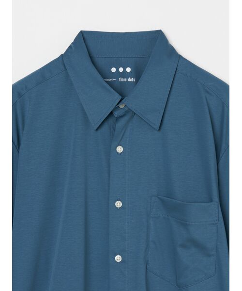 three dots / スリードッツ シャツ・ブラウス | Men's silky paper cotton shirts | 詳細2