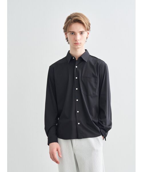 three dots / スリードッツ シャツ・ブラウス | Men's silky paper cotton shirts | 詳細6